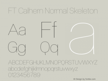 FT Calhern Normal Skeleton Version 1.001 (2023-01-31) | web-otf图片样张