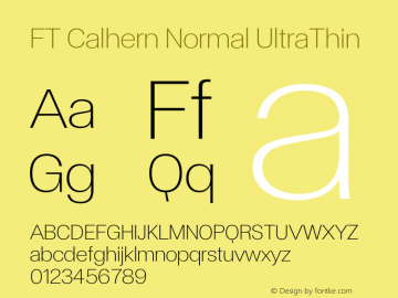 FT Calhern Normal UltraThin Version 1.001 (2023-01-31) | web-otf图片样张