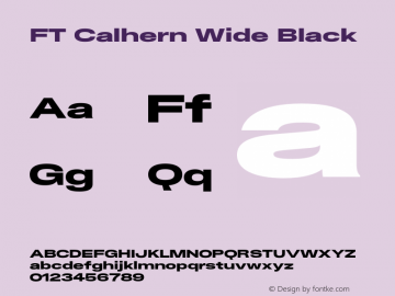 FT Calhern Wide Black Version 1.001 (2023-01-31) | web-otf图片样张
