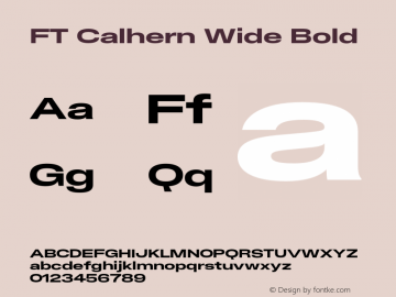 FT Calhern Wide Bold Version 1.001 (2023-01-31) | web-otf图片样张