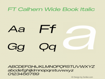 FT Calhern Wide Book Italic Version 1.001 (2023-01-31) | web-otf图片样张