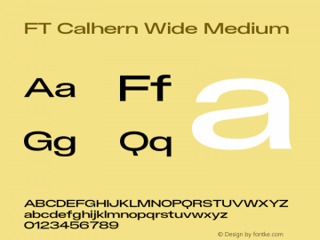 FT Calhern Wide Medium Version 1.001 (2023-01-31) | web-otf图片样张