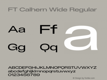 FT Calhern Wide Regular Version 1.001 (2023-01-31) | web-otf图片样张