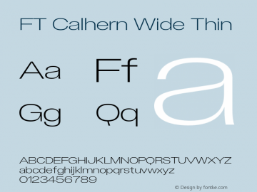 FT Calhern Wide Thin Version 1.001 (2023-01-31) | web-otf图片样张