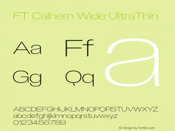 FT Calhern Wide UltraThin Version 1.001 (2023-01-31) | web-otf图片样张