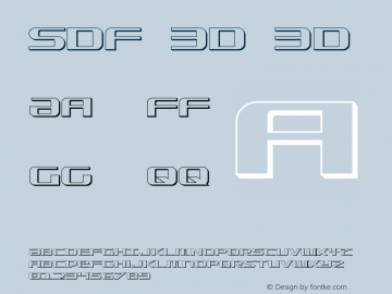 SDF 3D 3D 001.000 Font Sample