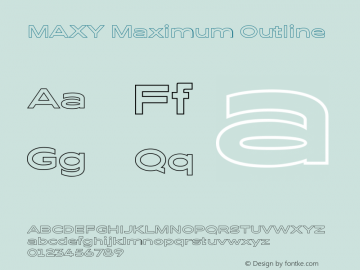 MAXY Maximum Outline Version 1.000 | web-ttf图片样张