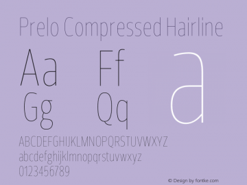 Prelo Compressed Hairline Version 1.001 | FøM Fix图片样张