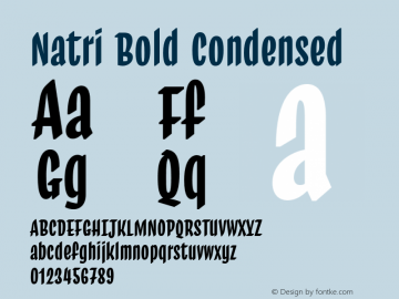 Natri Bold Condensed Version 1.000;Glyphs 3.2 (3179)图片样张