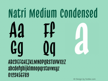 Natri Medium Condensed Version 1.000;Glyphs 3.2 (3179)图片样张