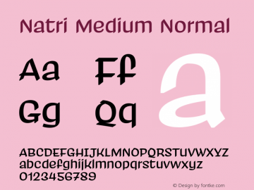 Natri Medium Normal Version 1.000;Glyphs 3.2 (3179)图片样张
