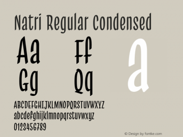 Natri Regular Condensed Version 1.000;Glyphs 3.2 (3179)图片样张