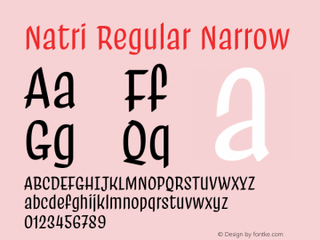 Natri Regular Narrow Version 1.000;Glyphs 3.2 (3179)图片样张