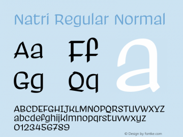 Natri Regular Normal Version 1.000;Glyphs 3.2 (3179)图片样张