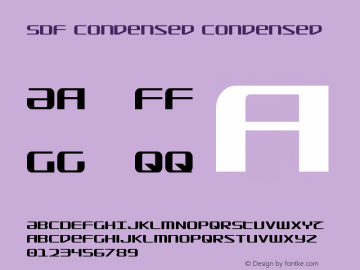 SDF Condensed Condensed 001.000 Font Sample