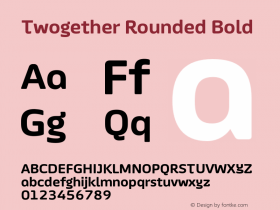 Twogether Rounded Bold Version 1.000图片样张