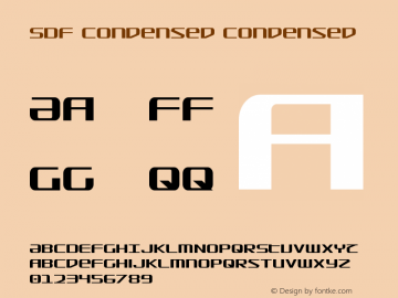 SDF Condensed Condensed 001.000 Font Sample