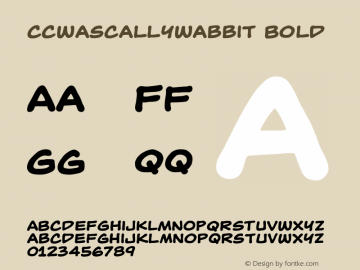 CCWascallyWabbit Bold Version 1.000;Glyphs 3.2 (3173)图片样张