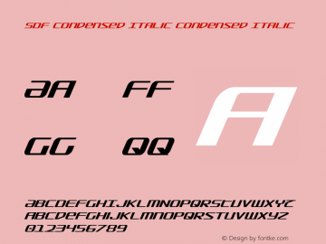 SDF Condensed Italic Condensed Italic 001.000图片样张