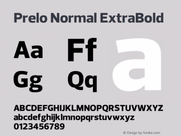 Prelo Normal ExtraBold Version 1.001 | FøM Fix图片样张