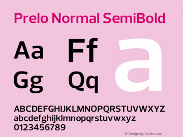 Prelo Normal SemiBold Version 1.001 | FøM Fix图片样张