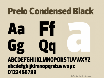 Prelo Condensed Black Version 1.001 | FøM Fix图片样张