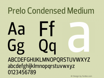 Prelo Condensed Medium Version 1.001 | FøM Fix图片样张