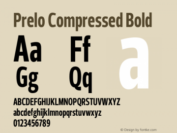 Prelo Compressed Bold Version 1.001 | FøM Fix图片样张