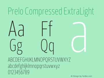 Prelo Compressed ExtraLight Version 1.001 | FøM Fix图片样张