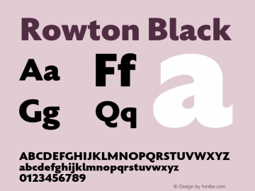 Rowton Black Version 1.0图片样张