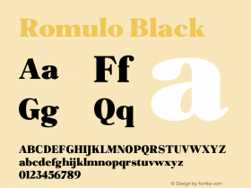 Romulo Black Version 1.000;hotconv 1.0.109;makeotfexe 2.5.65596图片样张