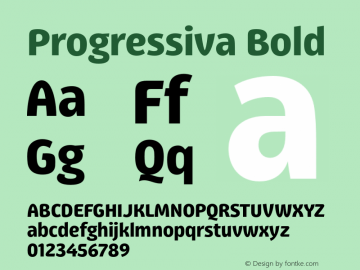 Progressiva-Bold Version 1.000图片样张
