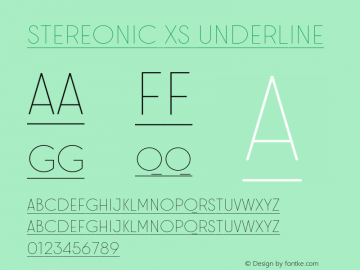 Stereonic-XSUnderline Version 1.0图片样张