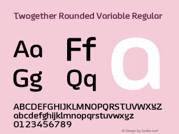 Twogether Rounded Variable Version 1.000图片样张