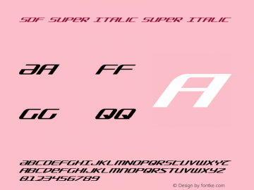 SDF Super Italic Super Italic 001.000图片样张
