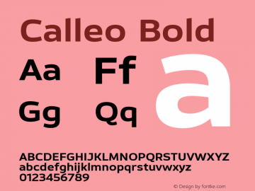 Calleo Bold Version 1.0图片样张