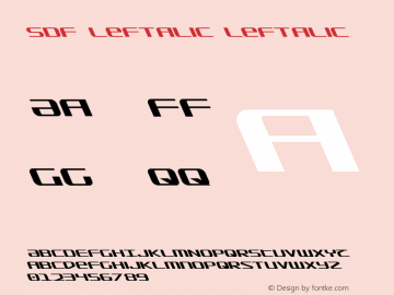 SDF Leftalic Leftalic 001.000 Font Sample