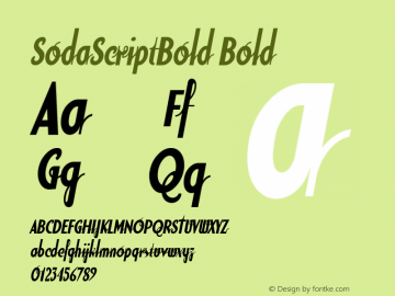 SodaScriptBold Bold Altsys Fontographer 3.5  6/25/95 Font Sample