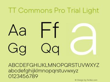 TT Commons Pro Trial Light Version 3.200.15122022图片样张