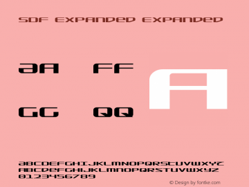 SDF Expanded Expanded 001.000 Font Sample