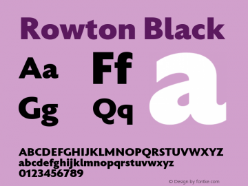 Rowton Black Version 1.0图片样张