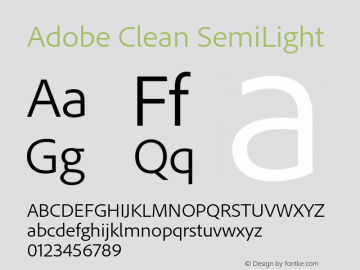 AdobeClean-SemiLight Version 5.215;PS 2.000;hotconv 1.0.73;makeotf.lib2.5.5900图片样张