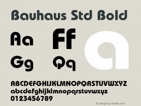 BauhausStd-Bold Version 2.087;PS 005.000;hotconv 1.0.67;makeotf.lib2.5.33168图片样张