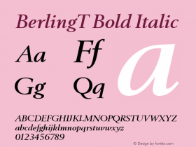 BerlingT Bold Italic Version 001.005图片样张