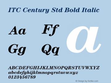 CenturyStd-BoldItalic Version 2.082;PS 005.000;hotconv 1.0.67;makeotf.lib2.5.33168图片样张