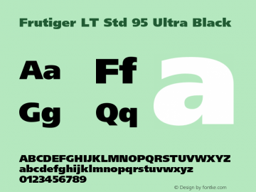 FrutigerLTStd-UltraBlack Version 2.101;PS 005.000;hotconv 1.0.67;makeotf.lib2.5.33168图片样张