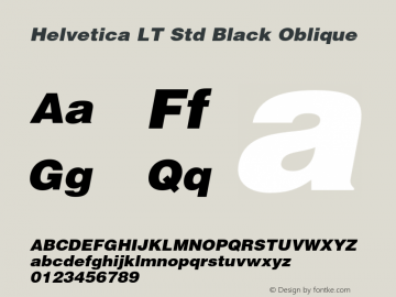 HelveticaLTStd-BlkObl Version 2.125;PS 005.000;hotconv 1.0.67;makeotf.lib2.5.33168图片样张