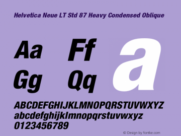HelveticaNeueLTStd-HvCnO Version 2.101;PS 005.000;hotconv 1.0.67;makeotf.lib2.5.33168图片样张