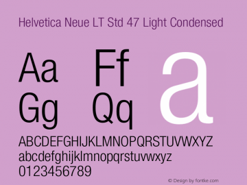 HelveticaNeueLTStd-LtCn Version 2.101;PS 005.000;hotconv 1.0.67;makeotf.lib2.5.33168图片样张