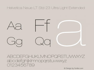 HelveticaNeueLTStd-UltLtEx Version 2.101;PS 005.000;hotconv 1.0.67;makeotf.lib2.5.33168图片样张